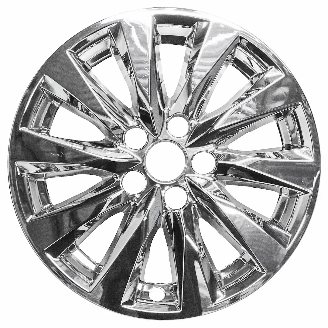 IMP448X – COAST2COAST Wheel Skin, 17 Inch 10 Spokes Snap-On Plated Chrome ABS Plastic Set Of 4